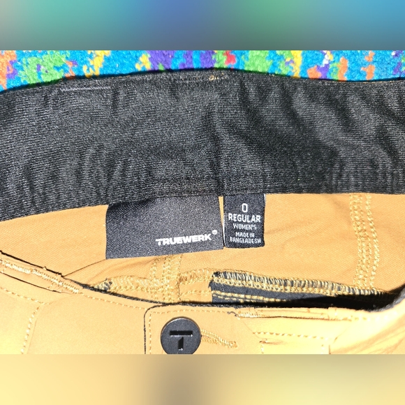 Truewerk T1 Womens Size 0 Reg Like New Camel Color Work Pants - Picture 6 of 8